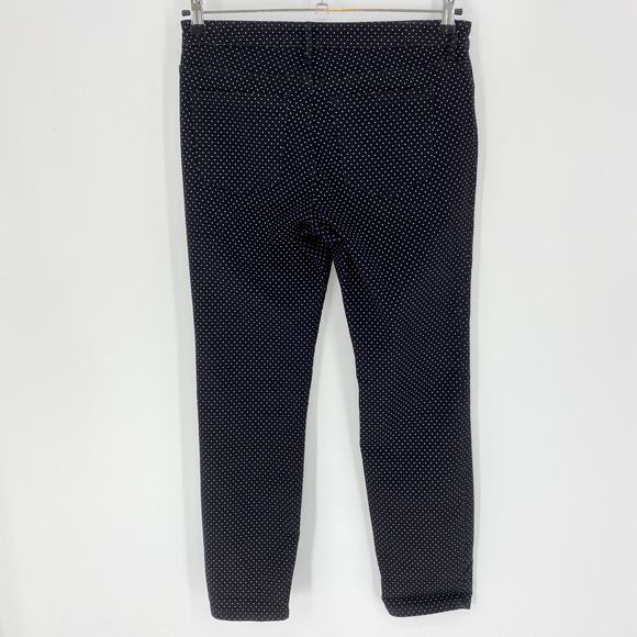 ANDREA JOVINE Size 6 Polka Dot Black White Stretch Ankle Cropped Jean Pants - Picture 4 of 8